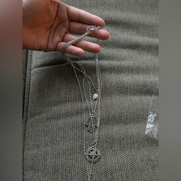 NWOT Women Multi-layer Long Chain Pendant Crystal Choker Necklace Jewelry - Picture 7 of 11